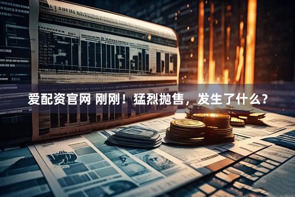 爱配资官网 刚刚！猛烈抛售，发生了什么？
